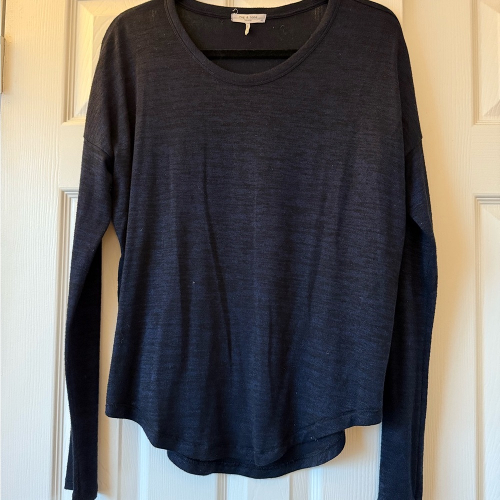 Rag & Bone Women’s Navy Long Sleeve Top